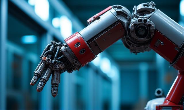 Robotarm i et moderne produksjonsmiljø